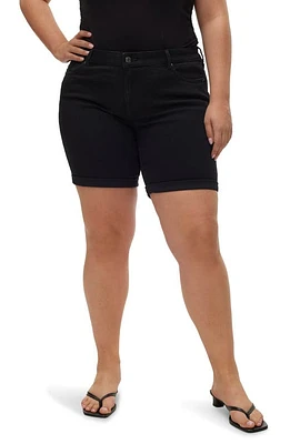 VERO MODA CURVE Luna Cuffed Denim Shorts at Nordstrom,