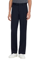 sandro Brooks Wool Blend Straight Leg Pants Black at Nordstrom,