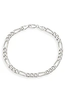 Argento Vivo Sterling Silver Men's Figaro Chain Bracelet at Nordstrom, Size 8.5