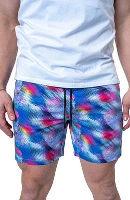 Maceoo Swim Lion Haze Multi Trunks Blue at Nordstrom,