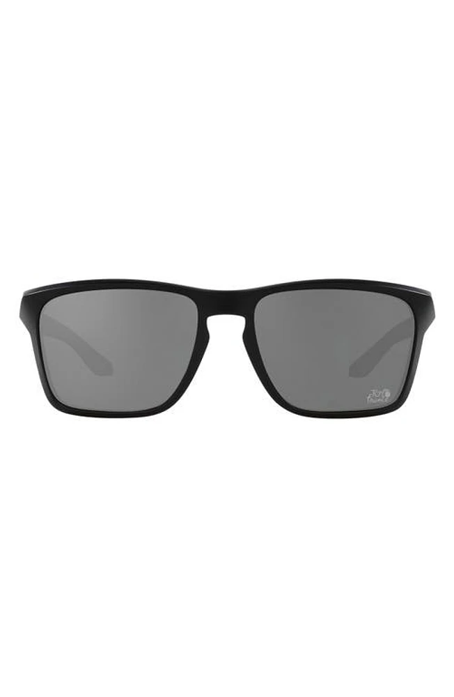 Oakley Sylas 57mm Prizm Rectangular Sunglasses in Black at Nordstrom