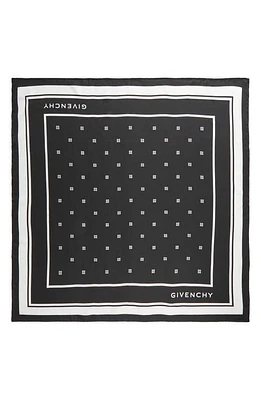 Givenchy 4G Silk Square Scarf in 1- Black/White at Nordstrom