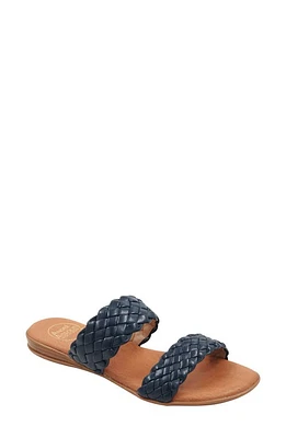 André Assous Naria Slide Sandal Navy at Nordstrom,