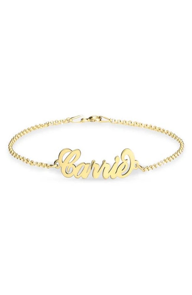 MELANIE MARIE Personalized Nameplate Bracelet in Gold Plated at Nordstrom