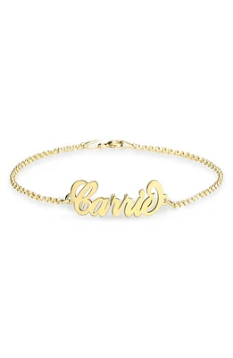 MELANIE MARIE Personalized Nameplate Bracelet in Gold Plated at Nordstrom