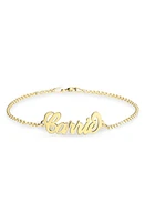 MELANIE MARIE Personalized Nameplate Bracelet in Gold Plated at Nordstrom