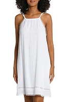 La Blanca Illusion Crinkle Cover-Up Dress White at Nordstrom,