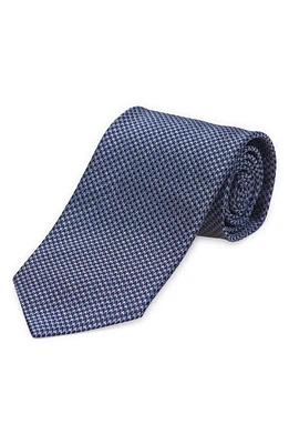 TOM FORD Houndstooth Check Mulberry Silk Tie in Imperial Blue at Nordstrom