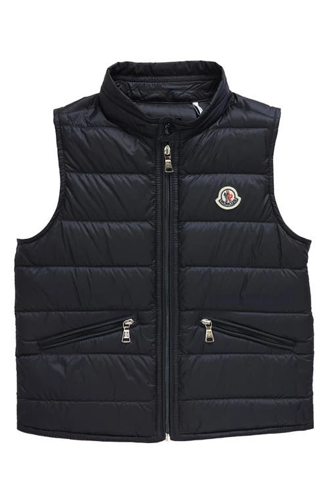 Moncler Kids' Gui Down Puffer Vest Blue Navy at Nordstrom,