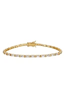 LILI CLASPE Gigi Cubic Zirconia Tennis Anklet in Gold at Nordstrom, Size 10.5