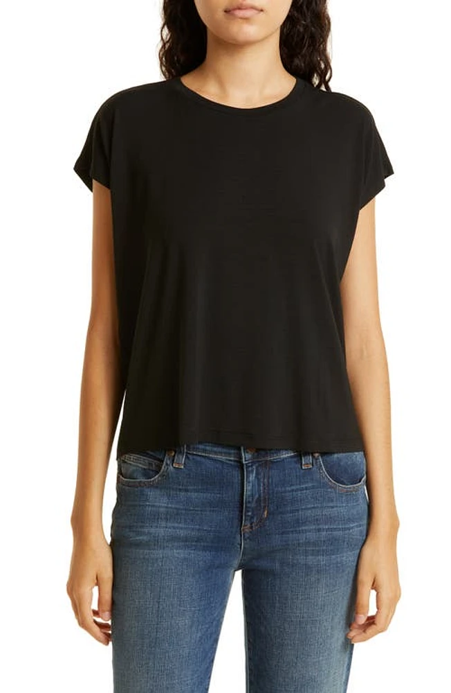 Eileen Fisher Crewneck Boxy Stretch Jersey T-Shirt at Nordstrom,