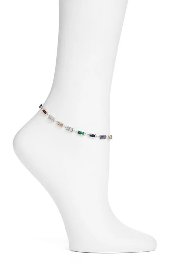 VIDAKUSH Prism Crystal Anklet in Multi/Silver at Nordstrom