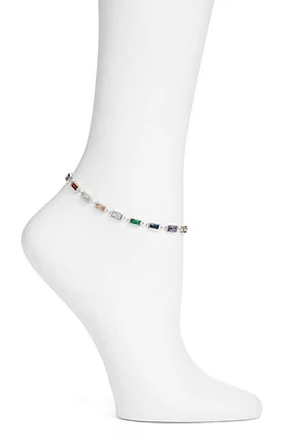 VIDAKUSH Prism Crystal Anklet in Multi/Silver at Nordstrom