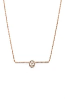 Messika Glam'Azone Pavé Diamond Necklace in Rose Gold at Nordstrom, Size 16.5 In