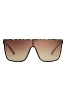 Quay Australia Nightfall Remixed Polarized Shield Sunglasses in Tortoise Chocolate Paprika at Nordstrom