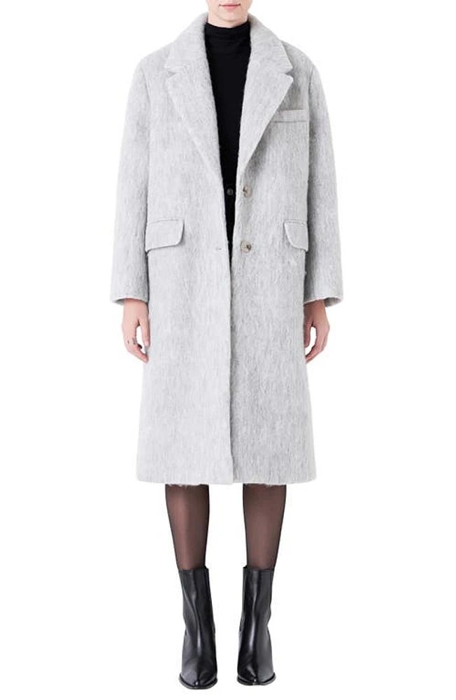 Grey Lab Oversize Longline Wool Blend Coat Heather at Nordstrom,