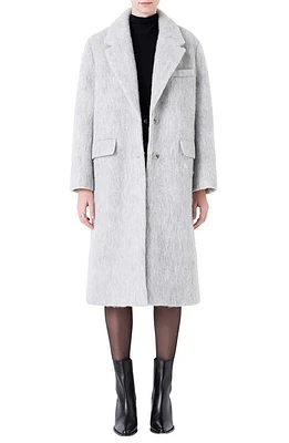 Grey Lab Oversize Longline Wool Blend Coat Heather at Nordstrom,