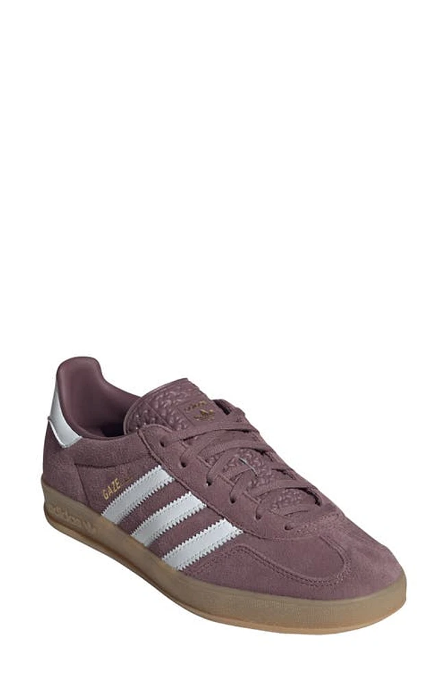 adidas Gazelle Indoor Sneaker Shadow Fig/White/Gum at Nordstrom,