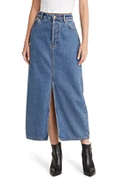 Rolla's Chicago Denim Maxi Skirt Lyocell Blue at Nordstrom,