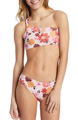 Billabong Kids' A Dream Away One-Shoulder Two-Piece Swimsuit Multi at Nordstrom,