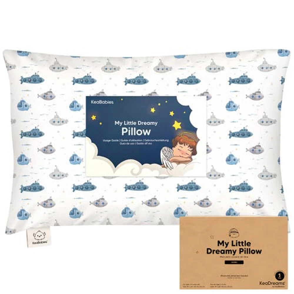 KeaBabies Jumbo Toddler Pillow with Pillowcase in Submarines at Nordstrom, Size Standard