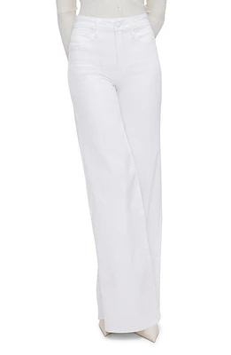 Good American Waist High Palazzo Jeans White001 at Nordstrom,