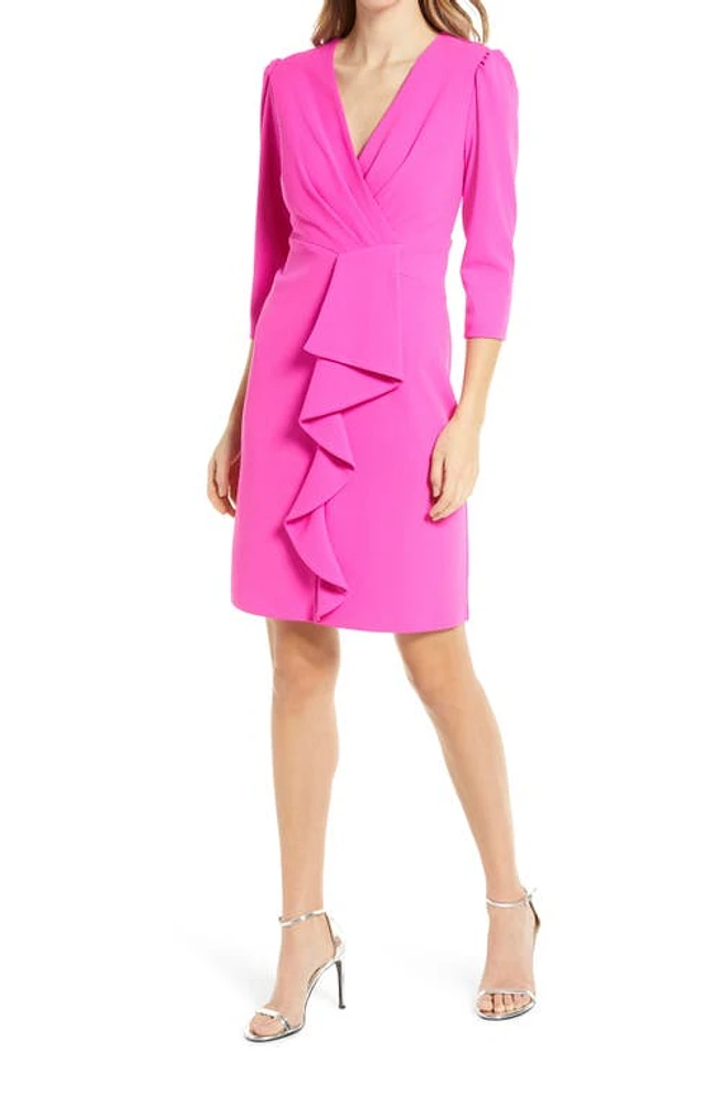 Julia Jordan Cascade Ruffle Crepe Sheath Dress at Nordstrom,