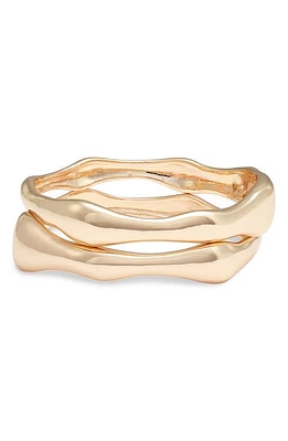 Open Edit Set of 2 Bangles in Gold at Nordstrom