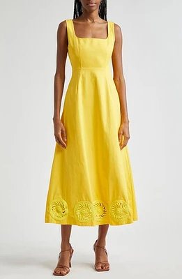 Elexiay Kwara Crochet Trim Sundress Yellow at Nordstrom,