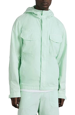 rag & bone Military Tactic Cotton Hooded Jacket Ltgrn at Nordstrom,