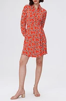 Diane von Furstenberg Sophie Abstract Print Long Sleeve Wrap Dress Cloud Patch Red Sm at Nordstrom,