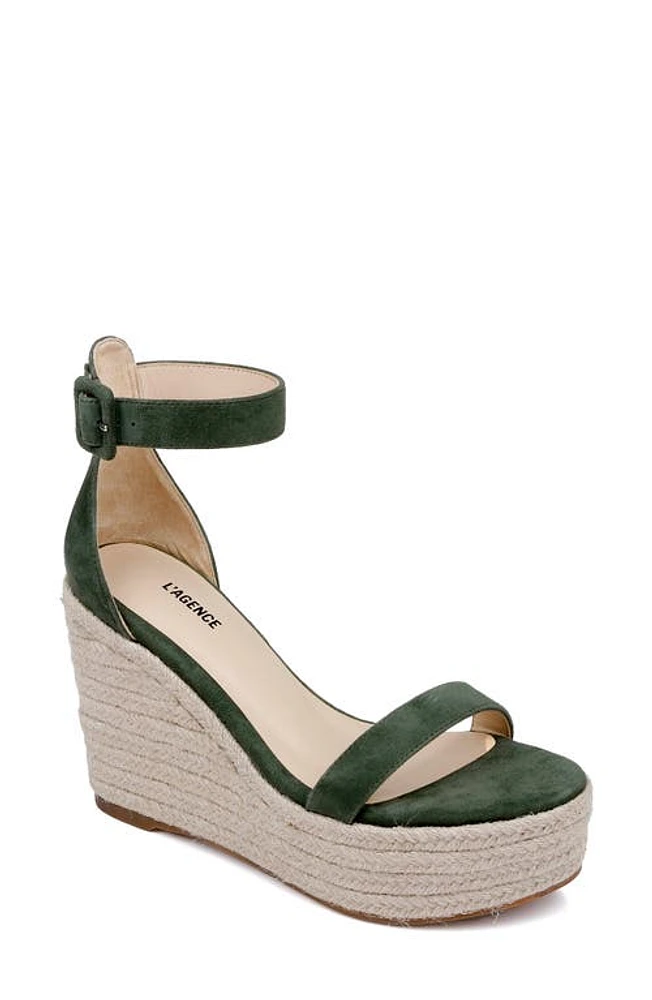 L'AGENCE Avice Ankle Strap Espadrille Platform Wedge Sandal at Nordstrom,