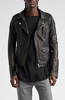 Rick Owens Luke Stooges Leather Moto Jacket Black at Nordstrom, Us