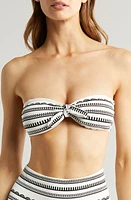 lemlem Ava Bandeau Bikini Top Yani Black at Nordstrom,