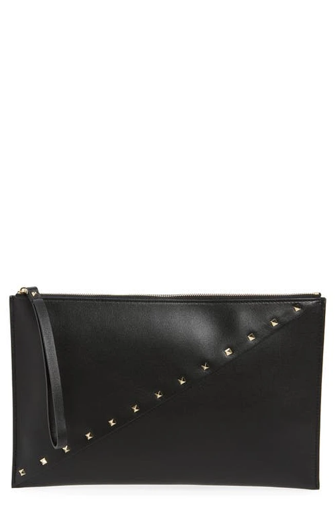 Valentino Garavani Rockstud Wispy Zip Pouch in Nero at Nordstrom