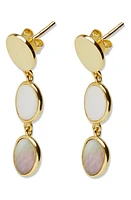 Argento Vivo Sterling Silver Mother-of-Pearl Linear Drop Earrings in Gold at Nordstrom