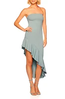 Susana Monaco Asymmetric Tube Dress Celadon at Nordstrom,