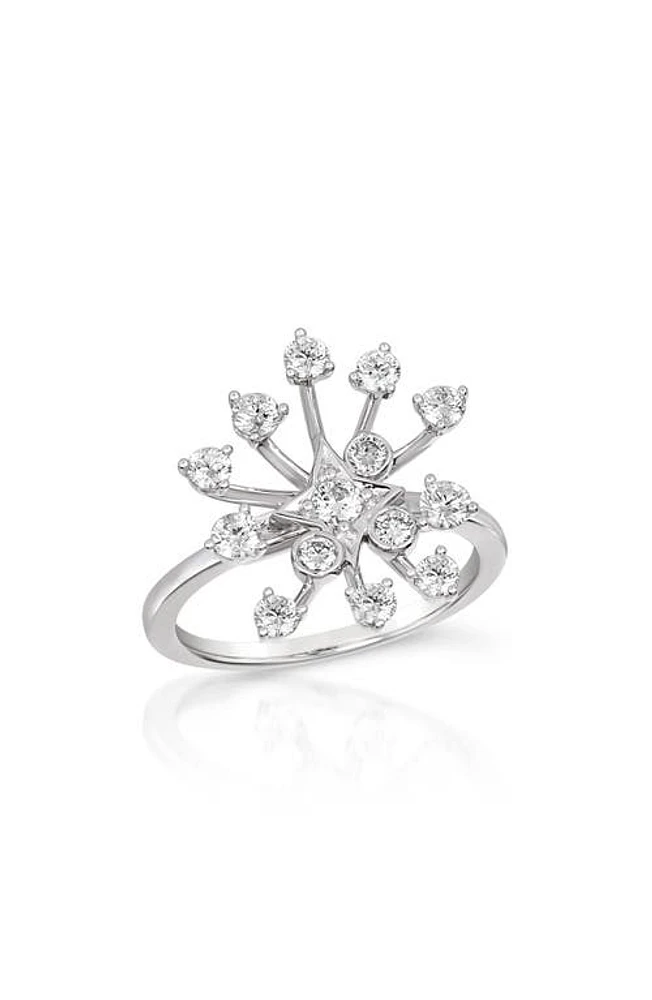 Hueb Diamond Starburst Ring in White Gold at Nordstrom, Size 7