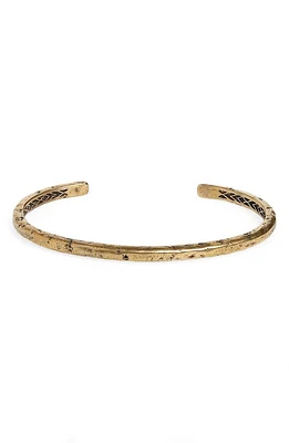 John Varvatos Distressed Brass Cuff Bracelet in Metallic Gold at Nordstrom