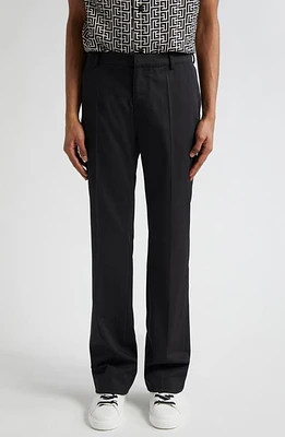 Balmain Technical Flare Virgin Wool Twill Pants Black at Nordstrom, Us