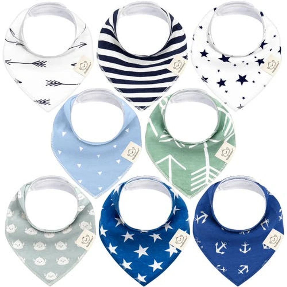 KeaBabies 8-Pack Organic Bandana Bibs in Adventurer at Nordstrom