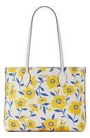 Kate Spade New York bleecker sunshine floral print tote in Cream Multi at Nordstrom