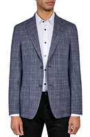 W. R.K Slim Fit Navy Plaid Sport Coat at Nordstrom,