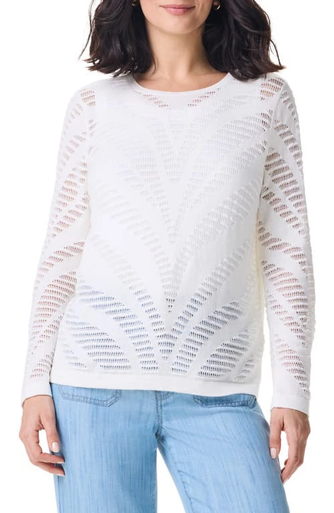 NIC+ZOE Placed Pointelle Stitch Sweater at Nordstrom,