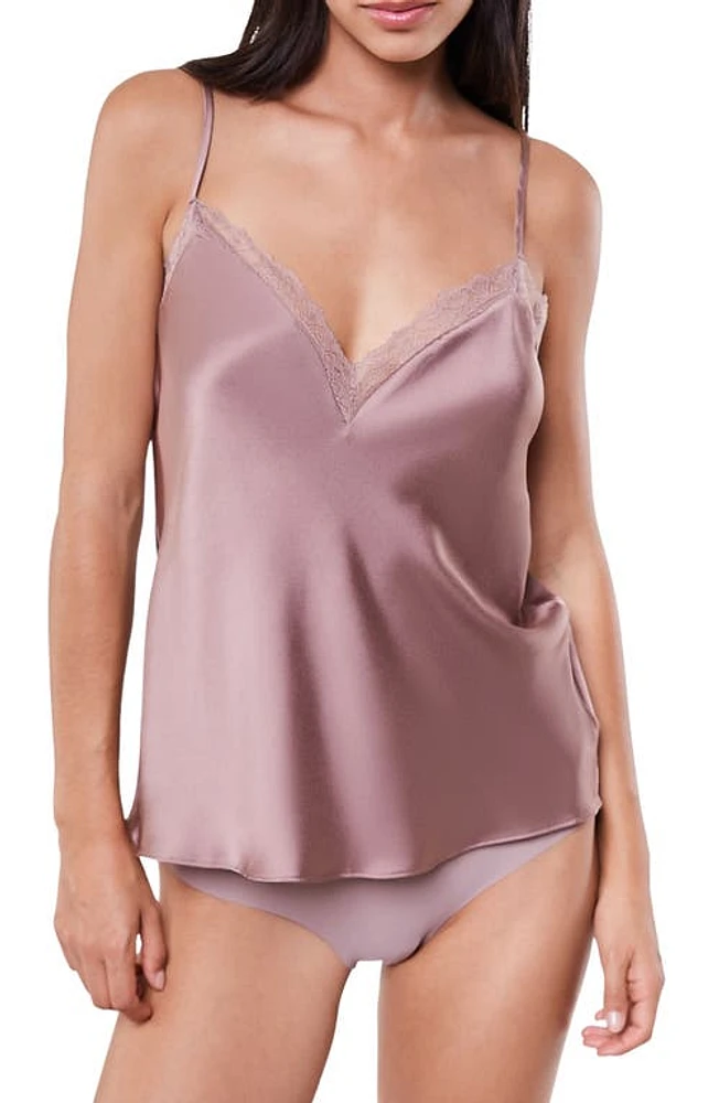 Etam Sentiment Satin Pajama Camisole in Taupe at Nordstrom, Size Small