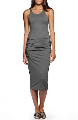 Michael Stars RIB SIDE SHIRRED MIDI DRESS Oxide at Nordstrom, P