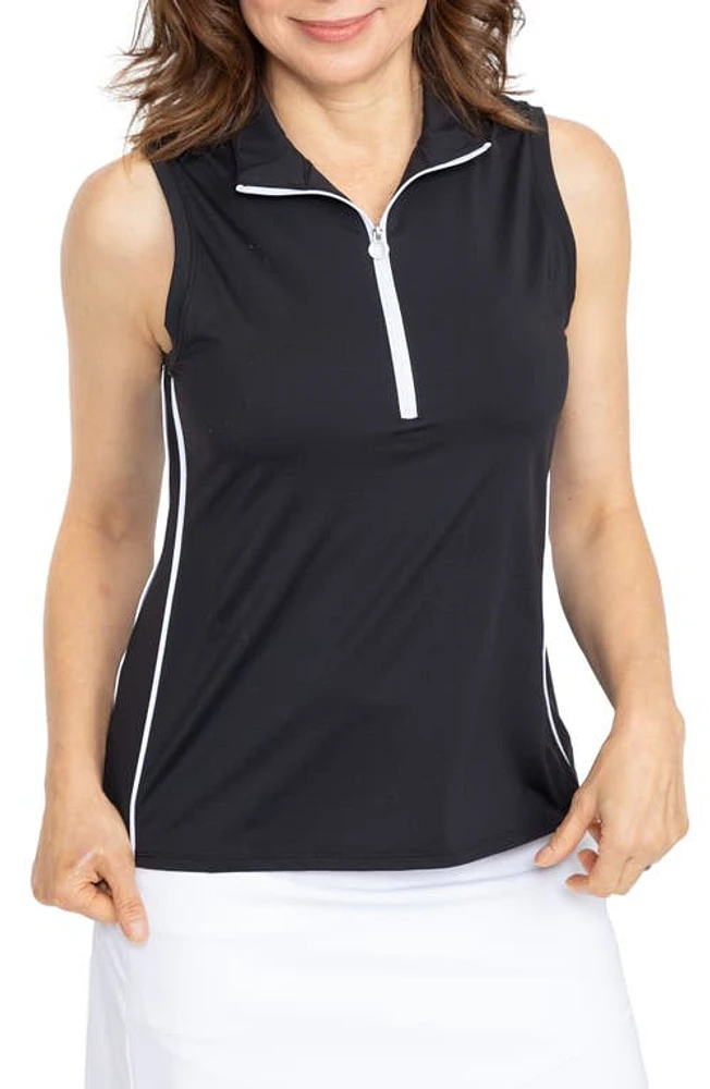 KINONA Keep It Covered Sleeveless Golf Top Black at Nordstrom,