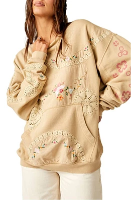 Free People Gram's Attic Oversize Sweatshirt Mushroom Combo at Nordstrom,