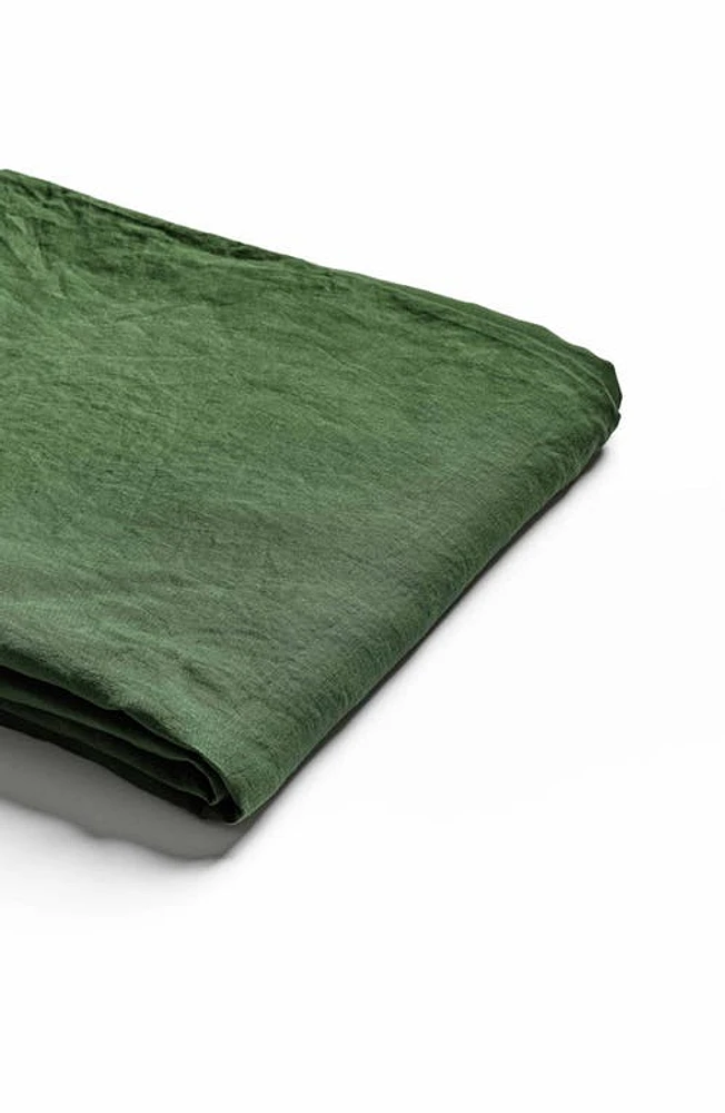 PIGLET IN BED Linen Duvet Cover in Forest Green at Nordstrom, Size Twin