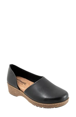 SoftWalk Addie Half d'Orsay Clog Black at Nordstrom,